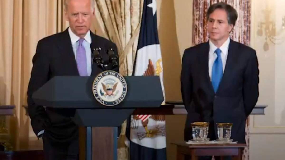 El presidente Joe Biden y su secretario de Estado Antony Blinken
