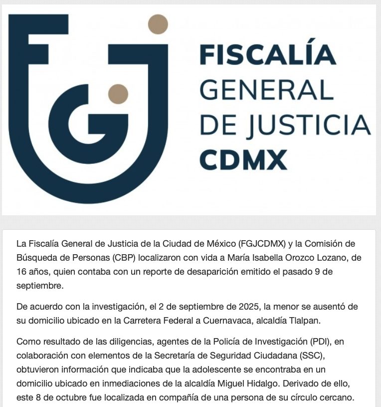 boletín búesqueda del 9 de octubre 