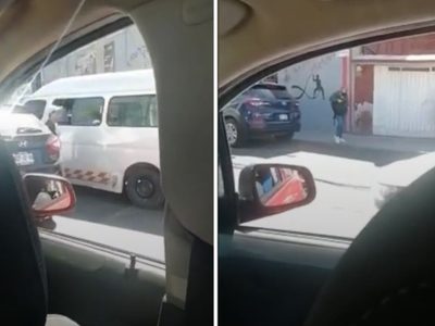 En Ecatepec, una combi sin placas no dejaba bajar a una estudiante (Video)