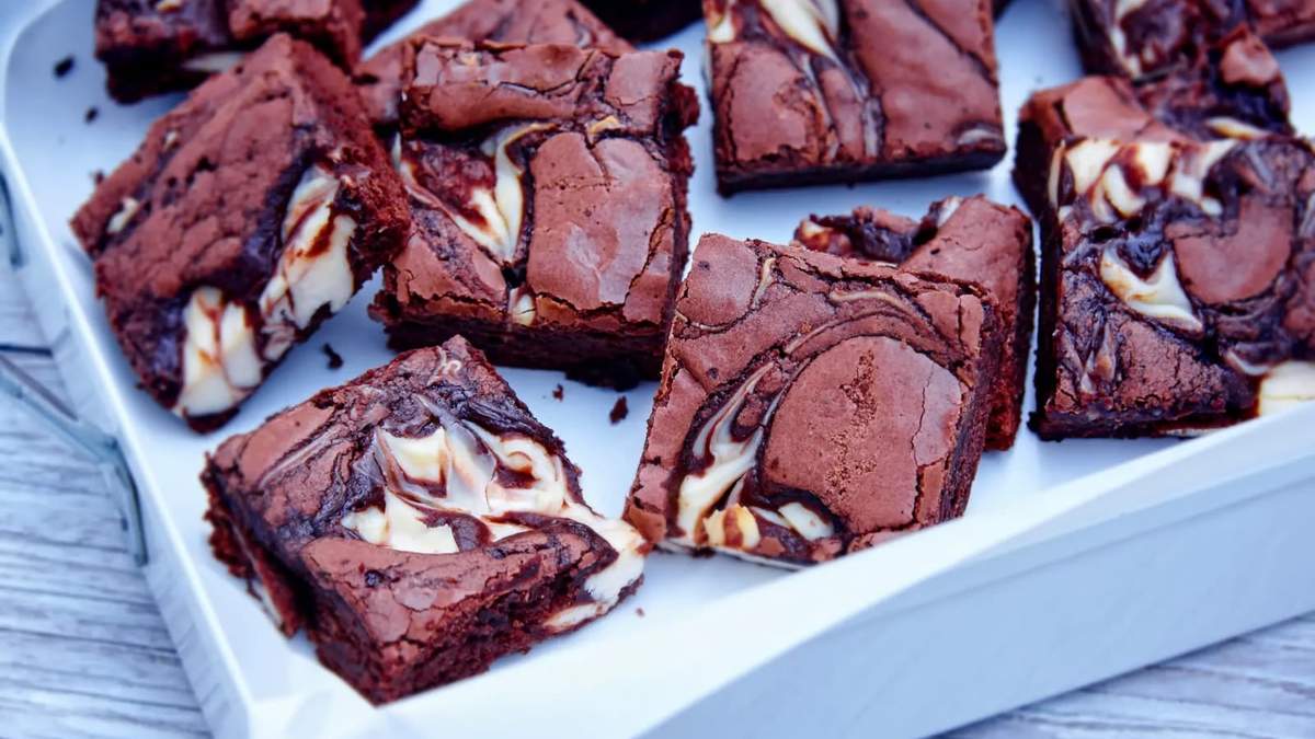 Brownie marmoleado. Fuente: (Instagram)