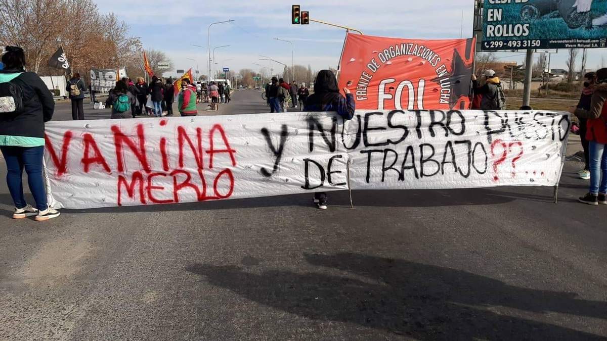 Protesta por trabajo digno. Fuente: (Twitter)