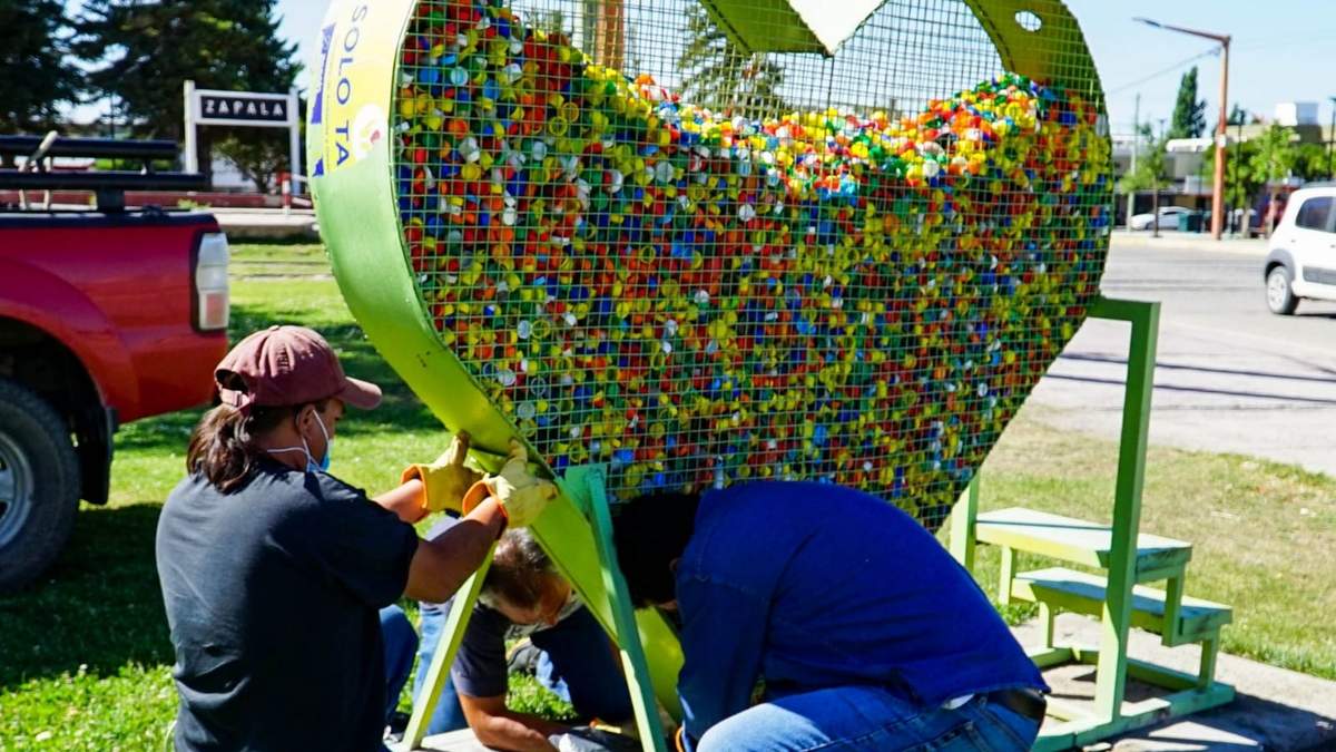 "Eco Corazón" en Zapala. Fuente: (Twitter)