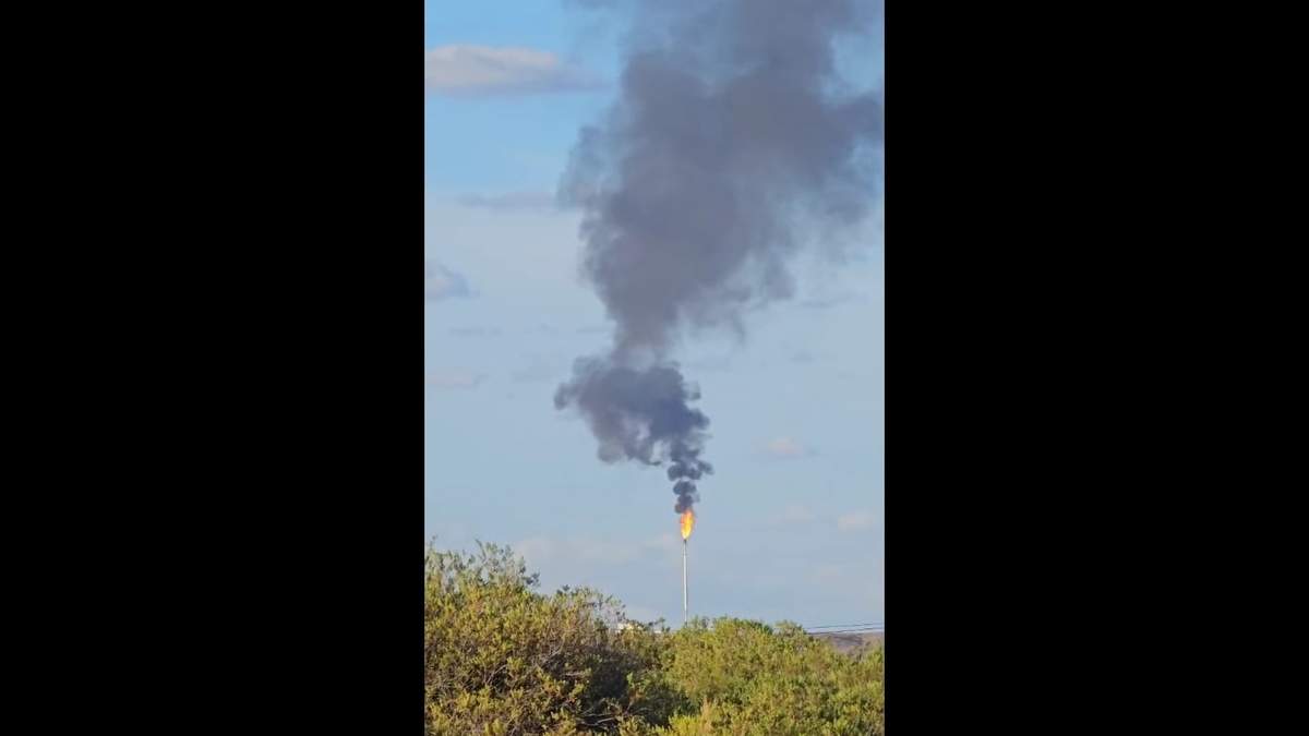 Venteo de gas en Tratayen. Fuente: (Facebook)