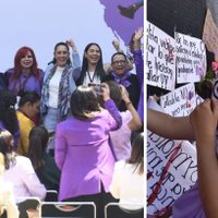 Crónica de dos conmemoraciones: el 8M dentro y fuera de Palacio Nacional