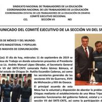 Tras reunión con AMLO, maestros de Chiapas determinan suspender paro indefinido