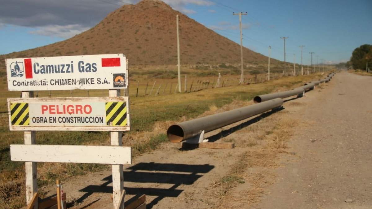 Zapala ejecuta la obra de ampliación de gas. Fuente: (Twitter)