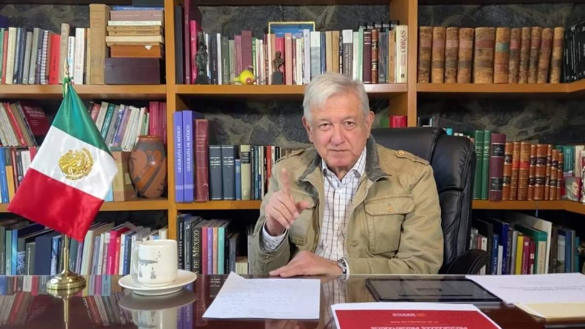 El presidente en su mensaje de video