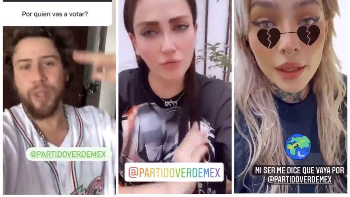 Influencers que promovieron al PVEM en vísperas de las elecciones
