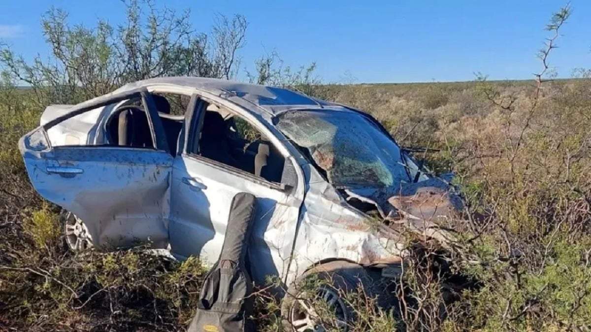 El vehículo en el que viajaba el joven músico de Picún Leufú. Fuente (X)
