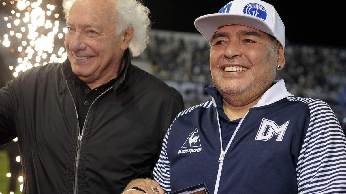 Guillermo Coppola y Diego Maradona. Fuente: (Twitter)