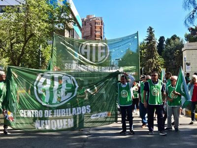A diferencia de la conducción provincial, el sector verde de Ate Neuquén se movilizó en la capital