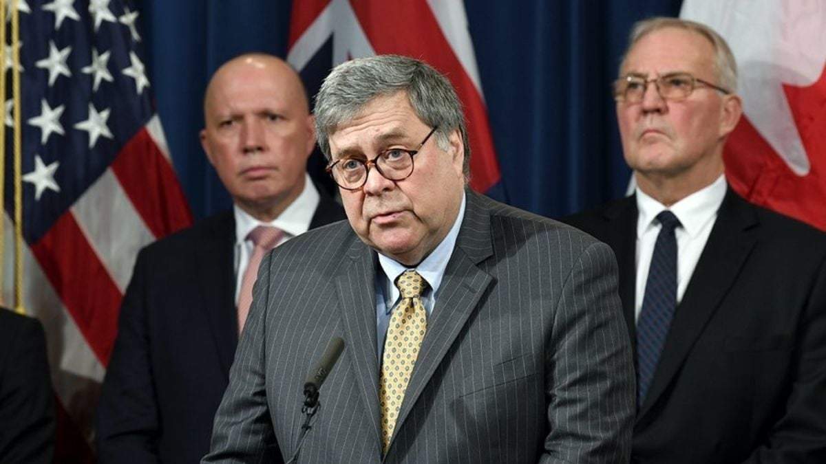 El fiscal general de Estados Unidos, William P. Barr