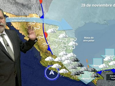 Azotarán masa de aire polar y nuevo frente frío de viernes a lunes con lluvias y ambiente gélido