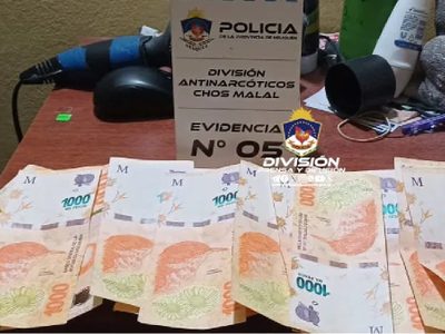 Descubren narcomenudeo en Chos Malal a metros de una escuela