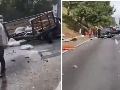 Fuerte accidente en la México-Cuernavaca a la altura de La Pera (Video)