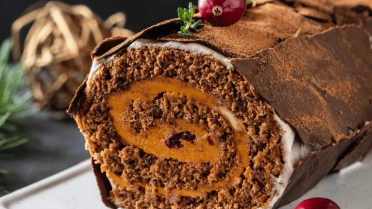 Arrollado de chocolate. Fuente: (Instagram)