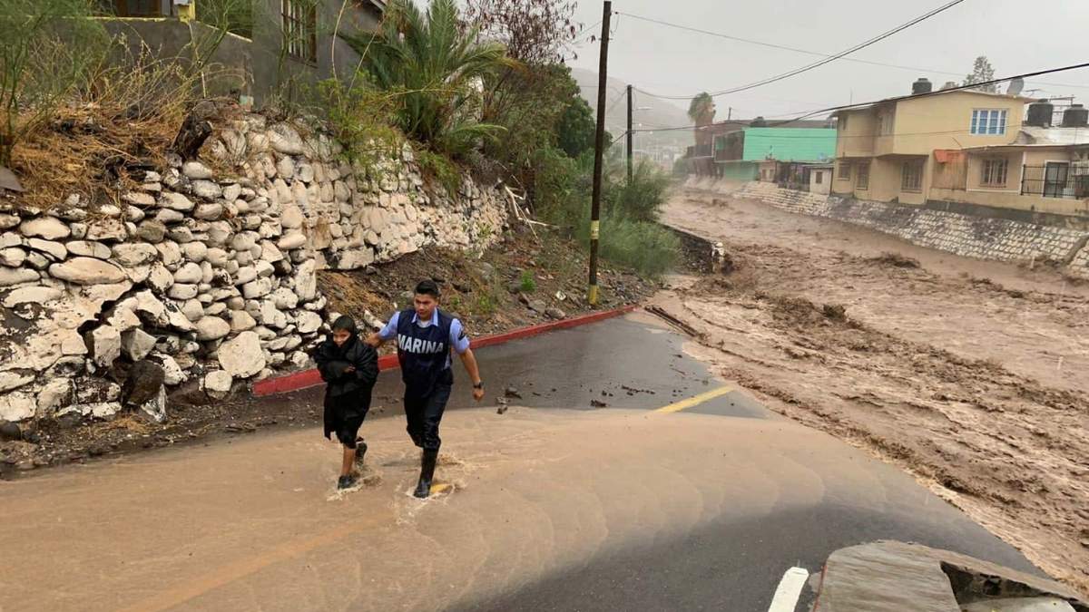Huracán Hilary. Estragos en Baja California