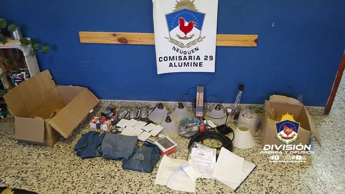 Elementos secuestrado. Fuente: (Policía de Neuquén)