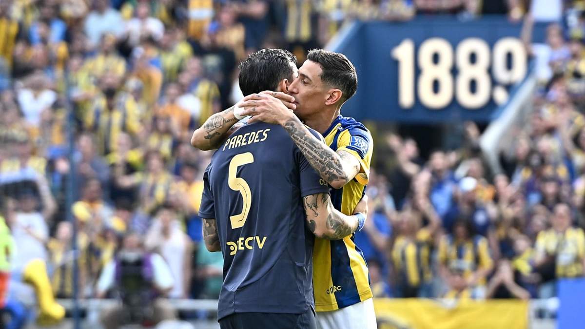 Leandro Paredes y Ángel Di María. Fuente: (Getty)