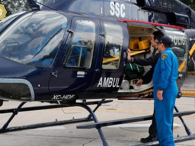 SSC envió tres helicópteros-ambulancia para trasladar a niños de Acapulco a hospital de la CDMX