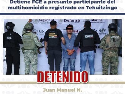 Cae “El Pony” por la matanza de 10 personas en Tehuitzingo, Puebla; indagan conflicto familiar
