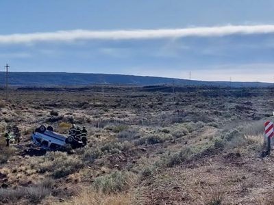 Dos jóvenes volcaron en Ruta 237: uno falleció y el otro está grave