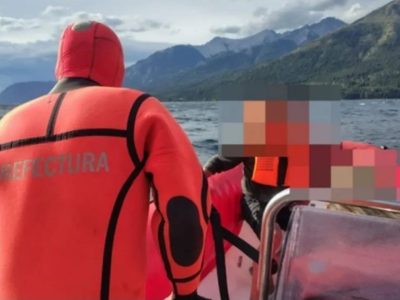 Prefectura rescató a dos personas varadas por el viento en el lago Nahuel Huapi