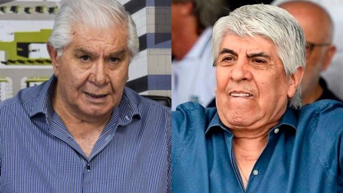 Guillermo Pereyra, secretario general del Sindicato de Petroleros, y Hugo Morayo, titular de Camioneros. Fuente: (Twitter)