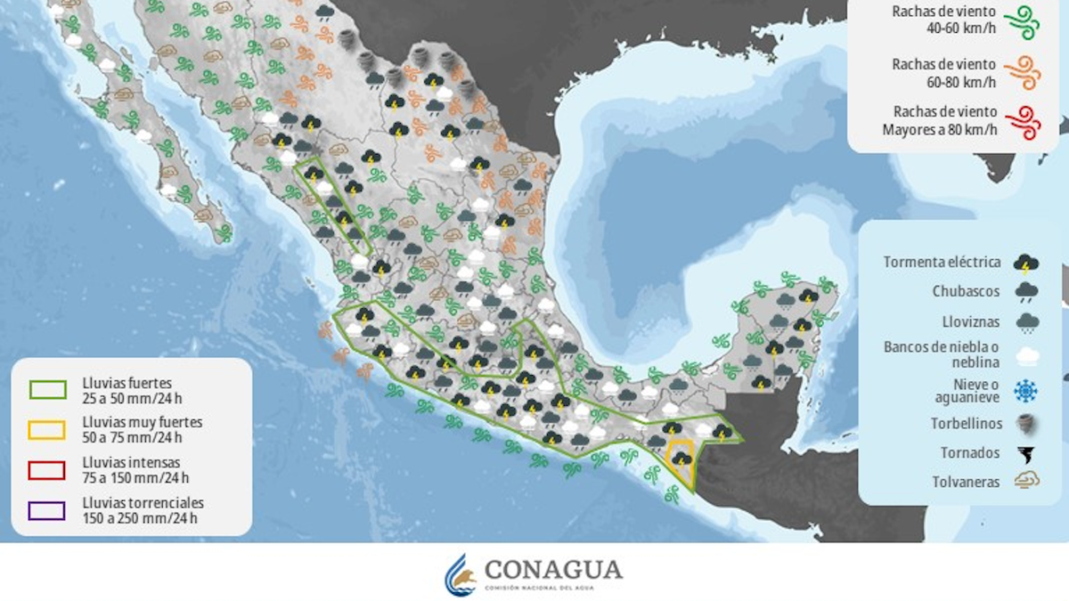 Mapa de tiempo para el 10 de junio