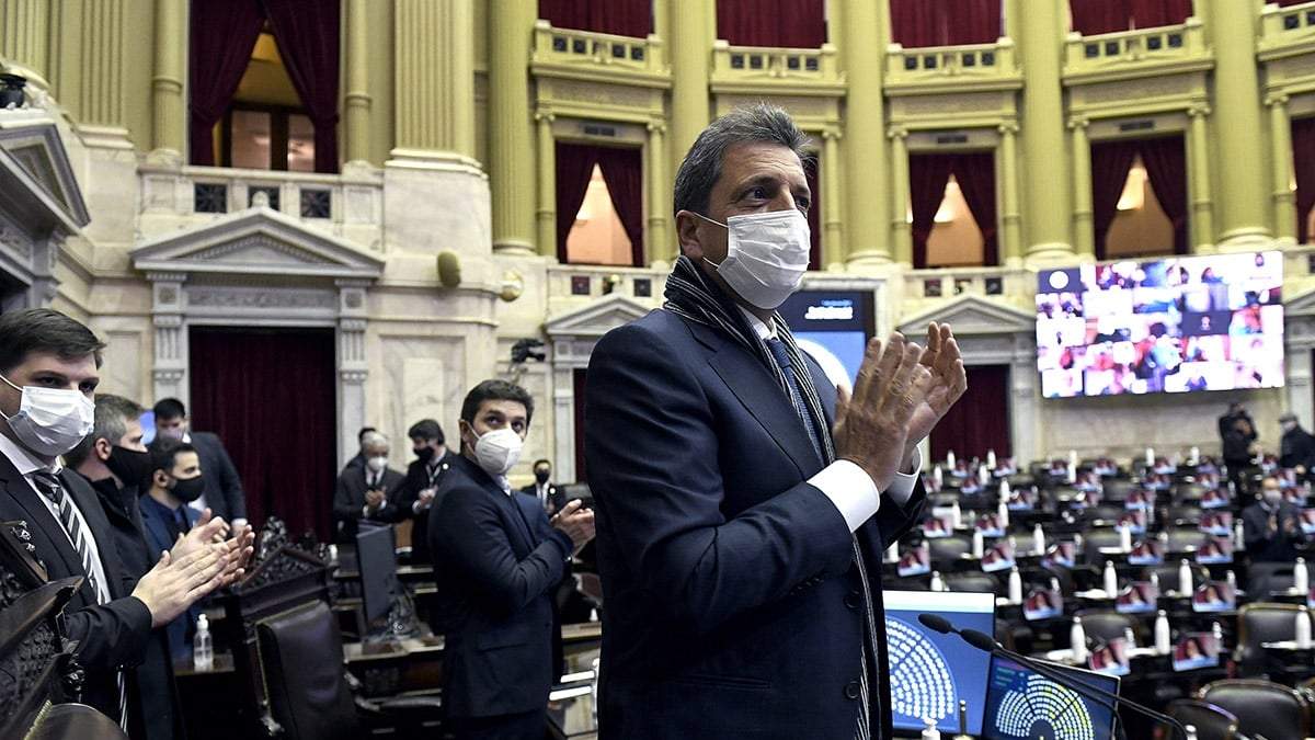 El presidente de la Cámara de Diputados, Sergio Massa. Fuente: (Twitter)