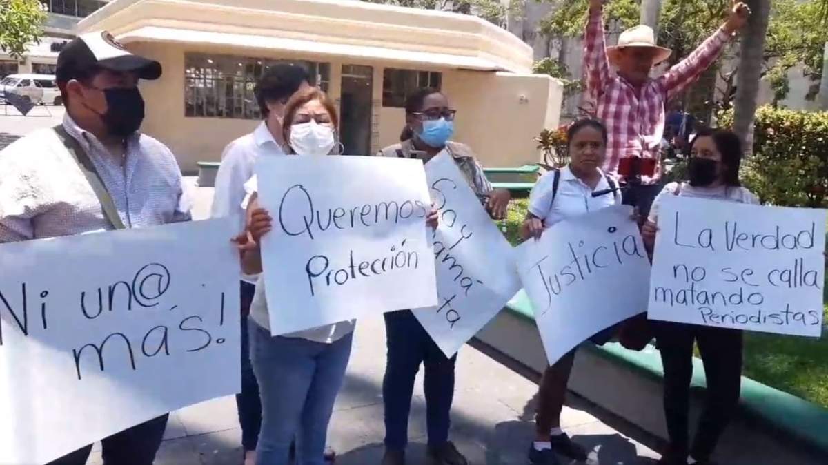 Protesta de periodistas en Tampico