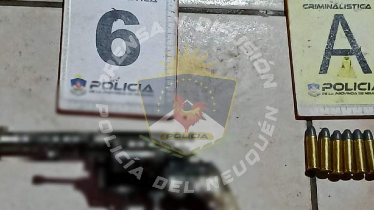 Una de las armas con proyectiles secuestrada en el allanamiento. Fuente (Policía de Neuquén)