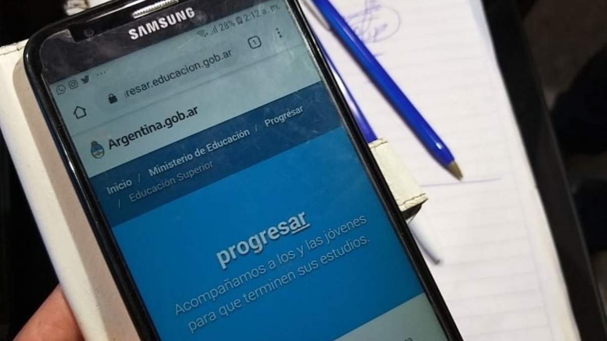 Aplicación de la beca Progresar. Fuente: (Twitter)