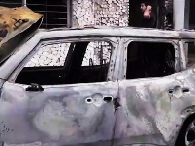 El video que muestra como inició el incendio en Parque Chas que terminó con la explosión de dos autos