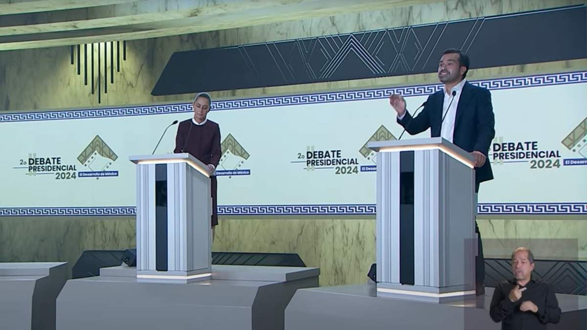 Claudia Sheinbaum Pardo y Jorge Álvarez Máynez en el segundo debate