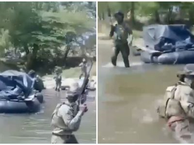 Marinos enfrentan a individuos que pretendían contrabandear gasolina desde Guatemala