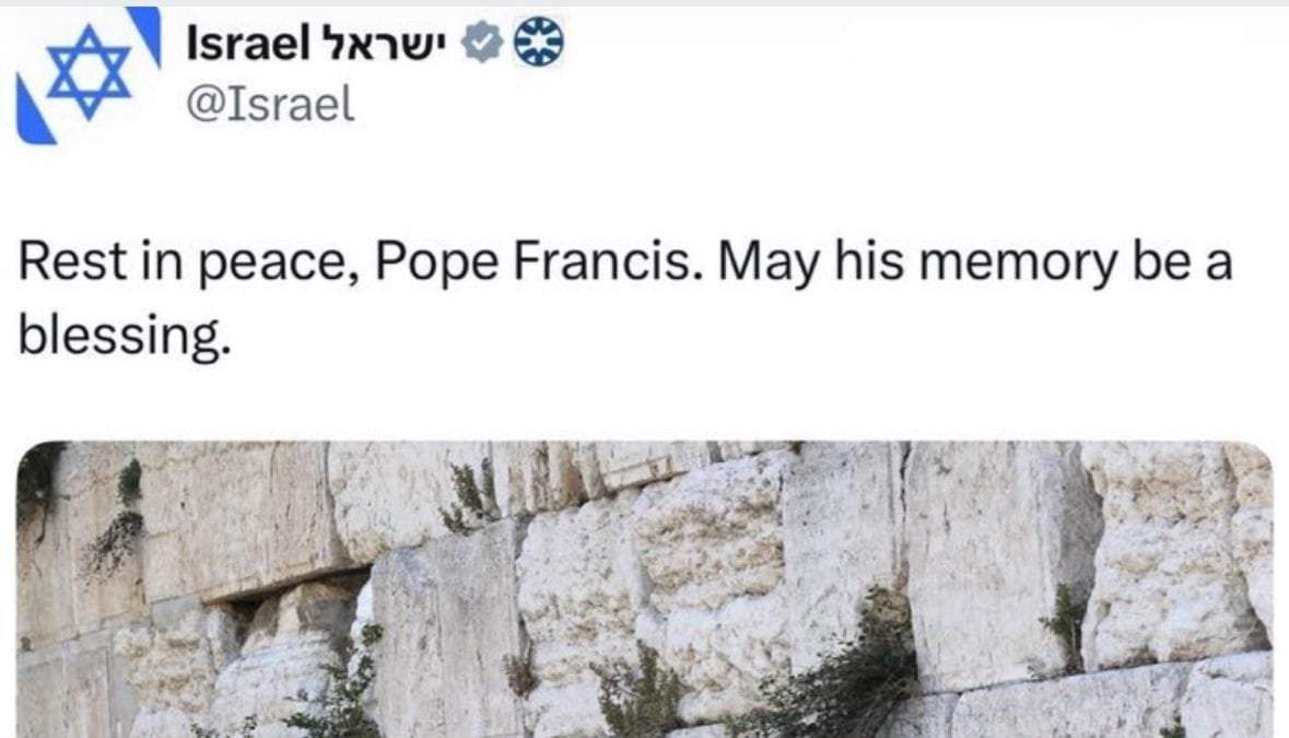 Mensaje de condolencias publicado en X por Israel y luego eliminado