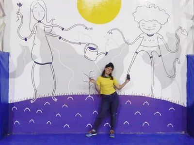 Alegría en Villa Pehuenia: el mural de Rocío Torrens se reproduce en toda la provincia