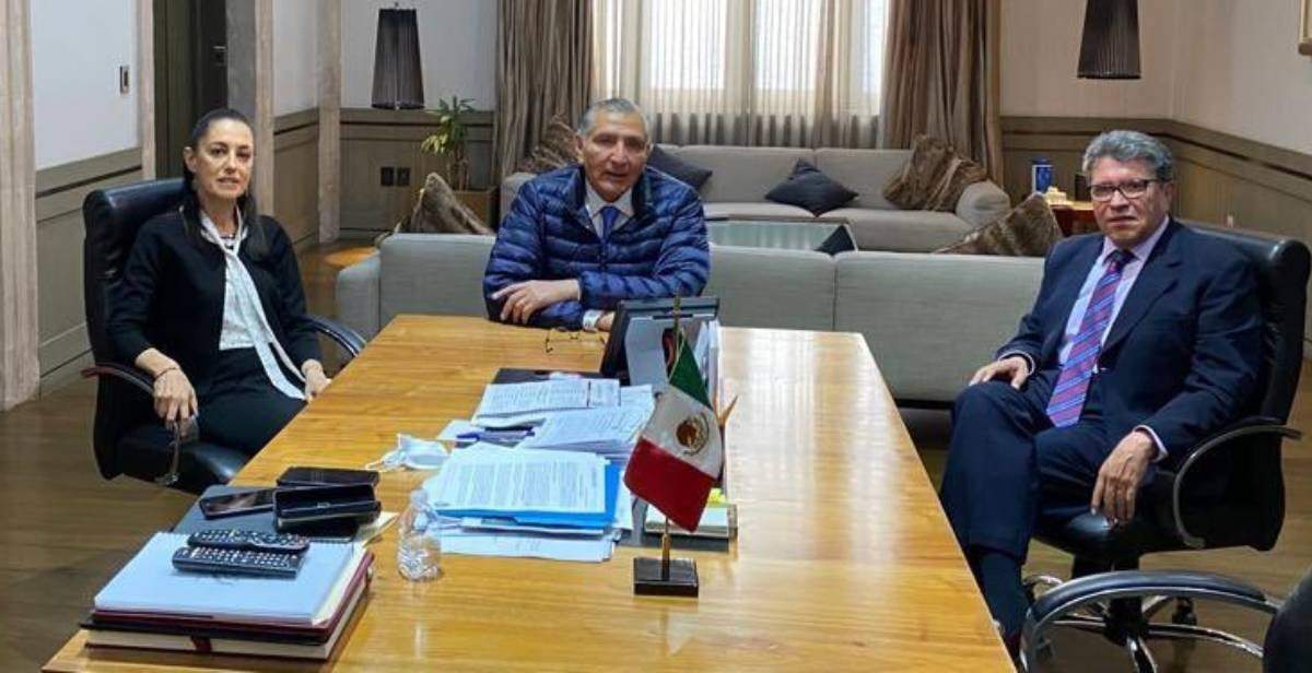 Claudia Sheinbaum, Adán Augusto López y Ricardo Monreal