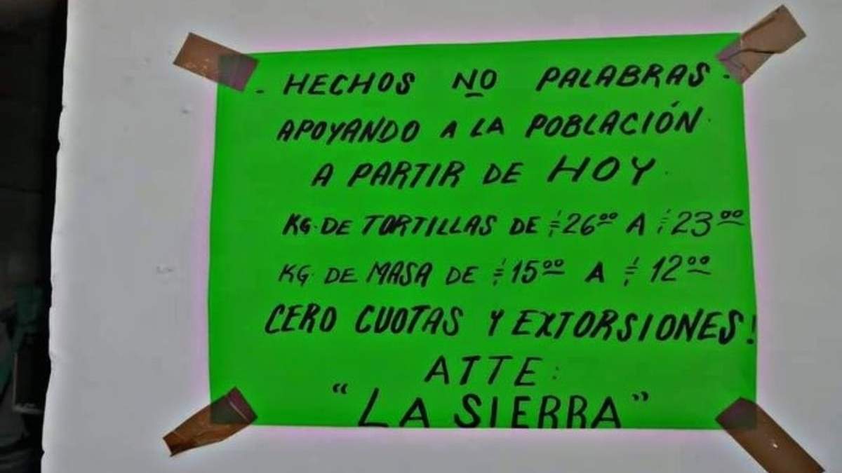 El mensaje de Los Tlacos en Iguala, Guerrero