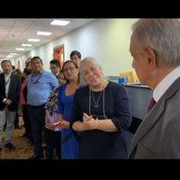 AMLO visitó a personal de la Consejería Jurídica de la Presidencia