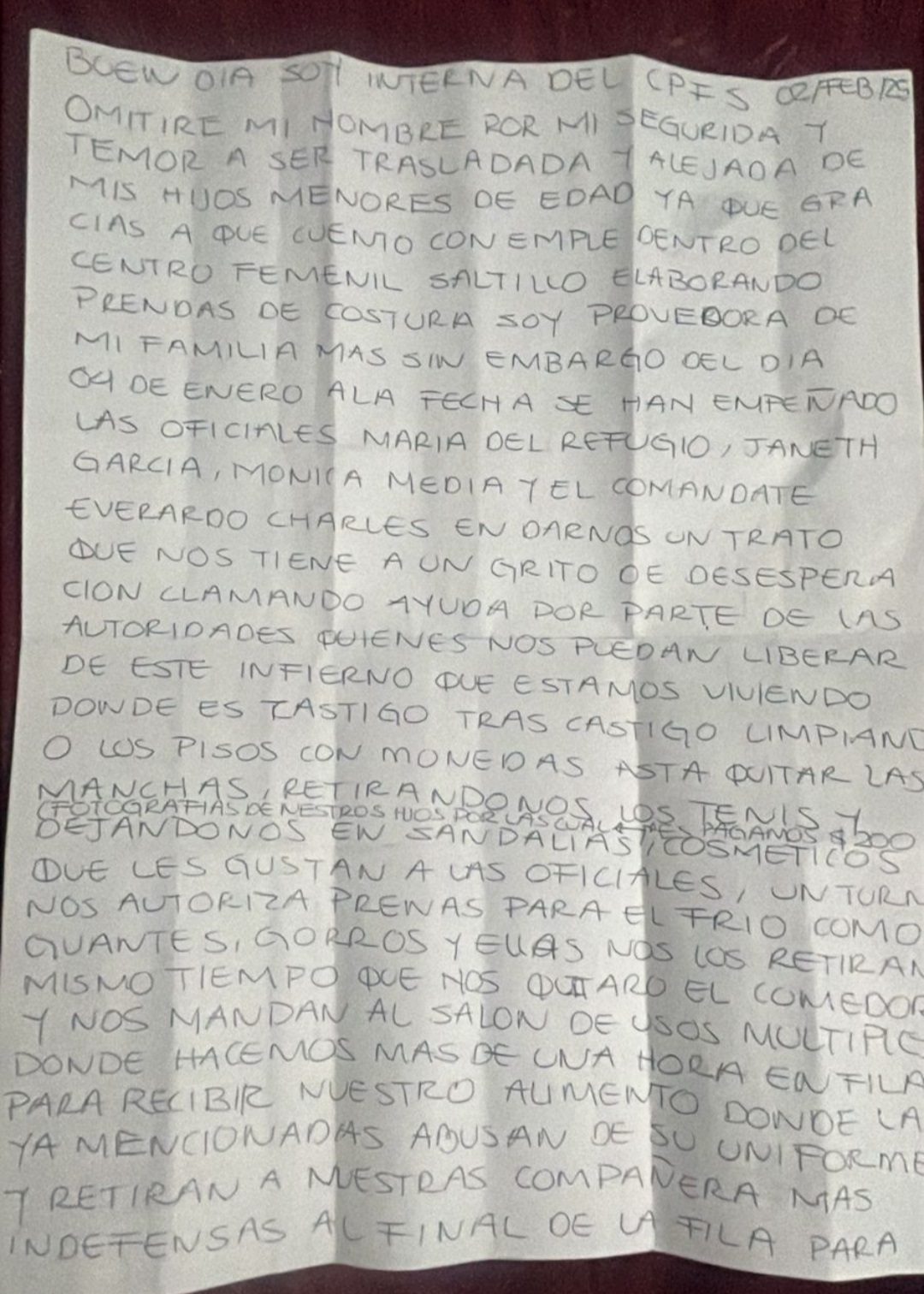 CARTA PRESAS CERESO SALTILLO 1