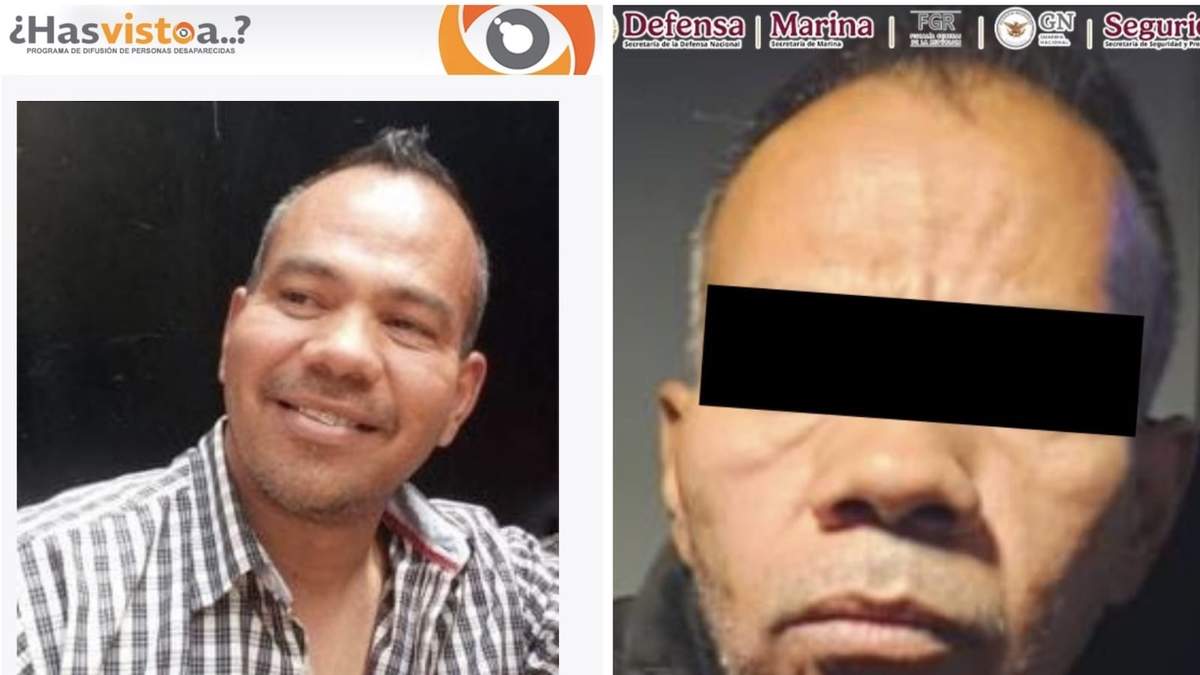 José Gregorio Lastra Hermidia, en su ficha de desaparición y en la foto de su detención