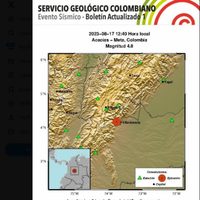 Dos fuertes sismos sacuden Colombia