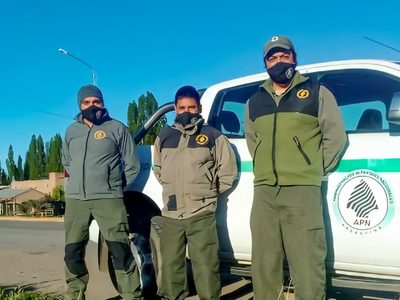 Brigadistas del Parque Nacional Laguna  Blanca combaten incendios en el norte del país
