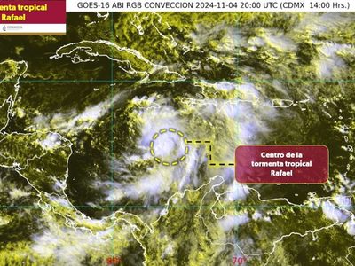 Se forma en el Caribe la tormenta tropical Rafael; se prevé que sea un huracán categoría 2