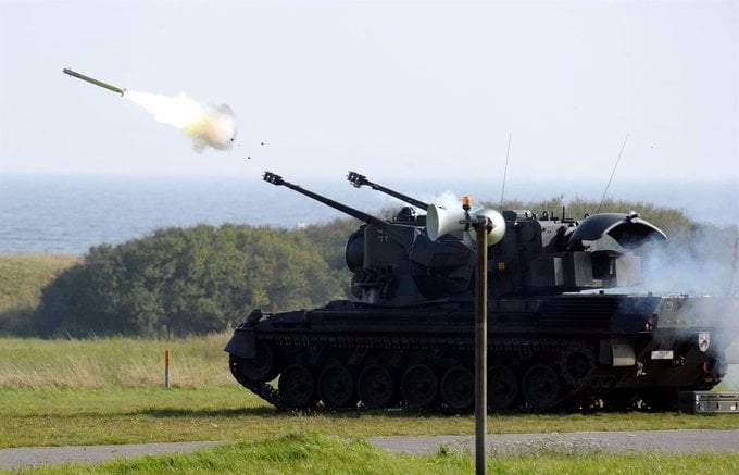 Carros de guerra "Gepard" enviados por Alemania a Ucrania