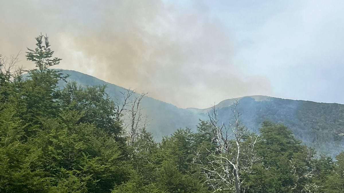 Incendio en la zona del Lago Hermoso. Fuente (Facebook).