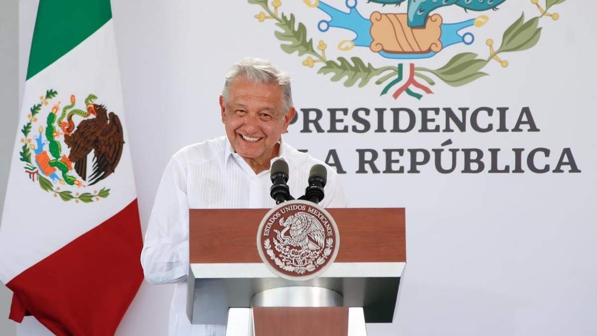 El presidente López Obrador en su mensaje