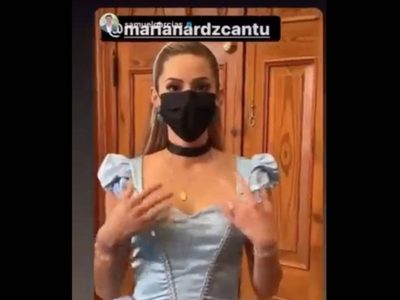 Mariana Rodríguez se viste de Cenicienta y desata burlas, reproches e indignación